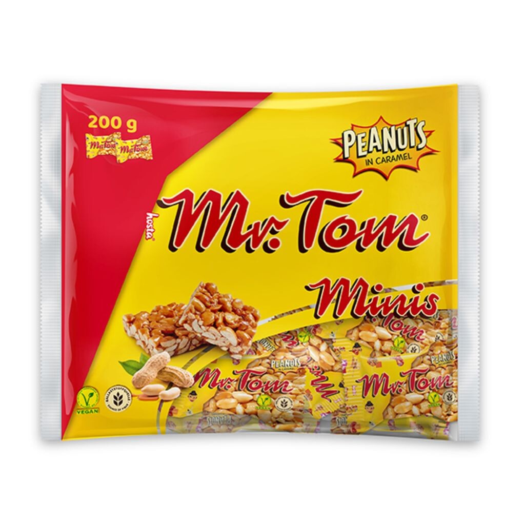 Tom Peanut Minis из арахиса с карамелью в индивидуальной упаковке 200г Hosta Werk
Tom Peanut Minis из арахиса с карамелью в индивидуальной упаковке 200г Hosta Werk