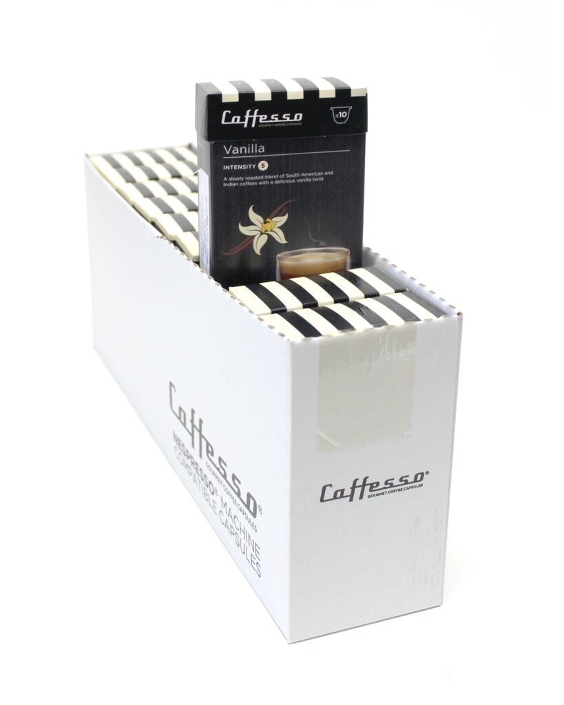 Caffesso Vanilla 100 шт. - 100% совместимые капсулы для кофемашин Nespresso, DeLonghi и Krups
Caffesso Vanilla 100 шт. - 100% совместимые капсулы для кофемашин Nespresso, DeLonghi и Krups