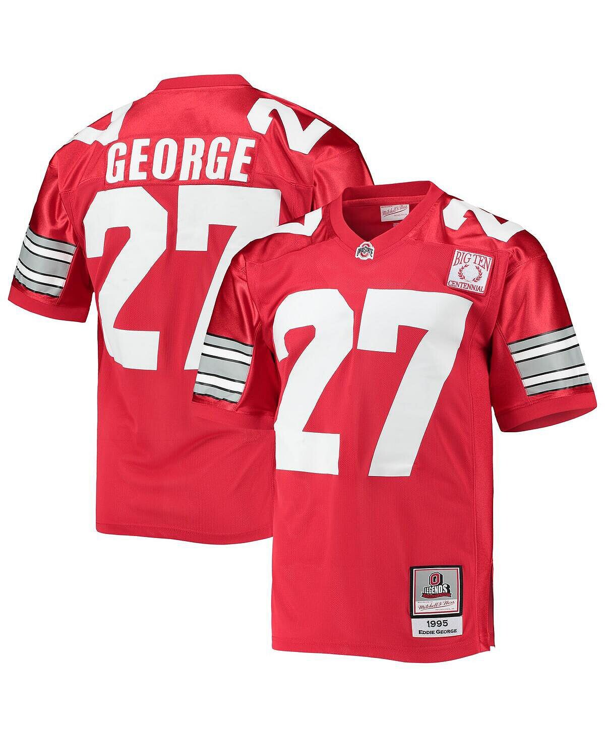 Мужская футбольная футболка Eddie George Scarlet Ohio State Buckeyes 1995 года выпуска Mitchell & Ness
Мужская футбольная футболка Eddie George Scarlet Ohio State Buckeyes 1995 года выпуска Mitchell & Ness
