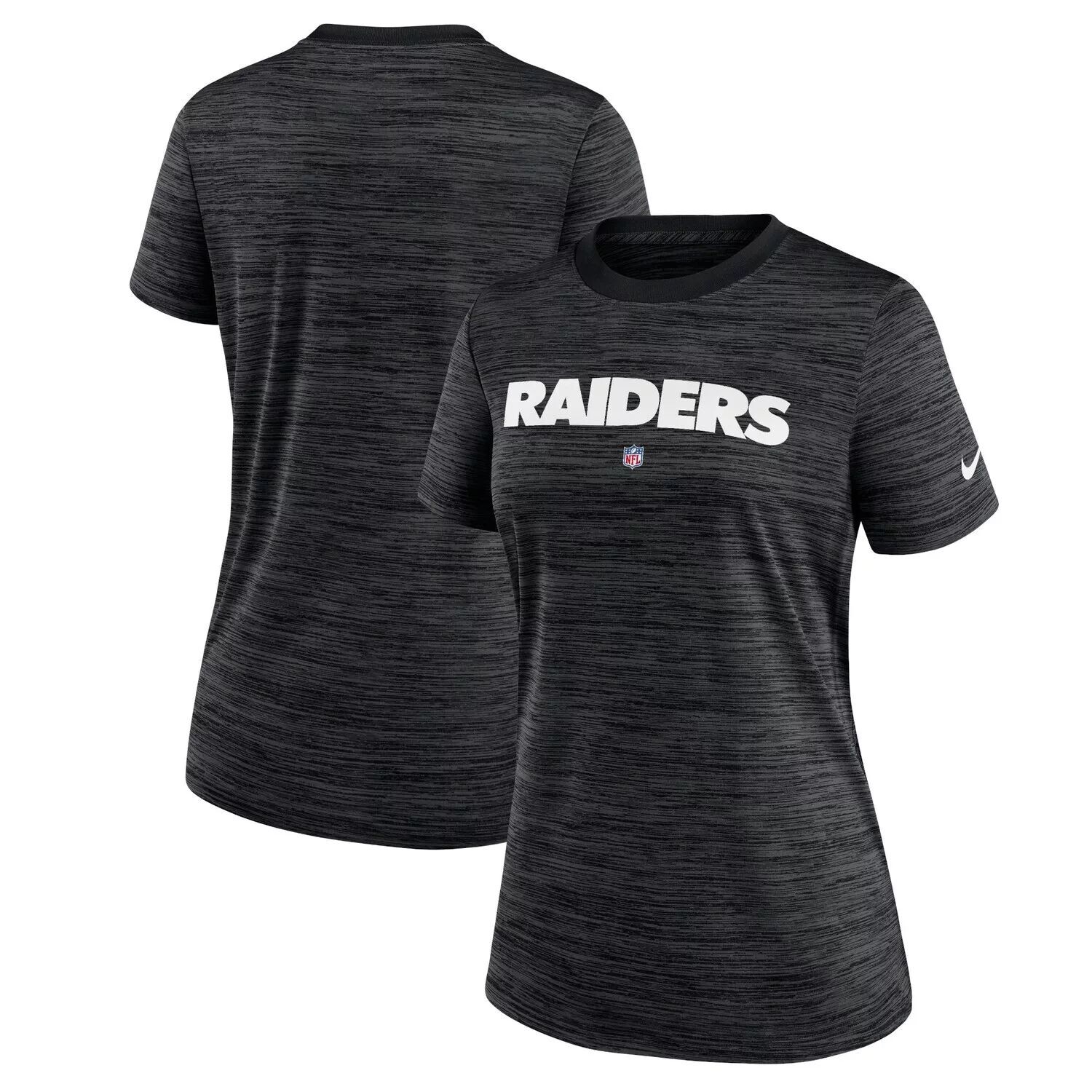 Женская черная футболка Nike Las Vegas Raiders Sideline Velocity Performance Nike, Черный
Женская черная футболка Nike Las Vegas Raiders Sideline Velocity Performance Nike, Черный