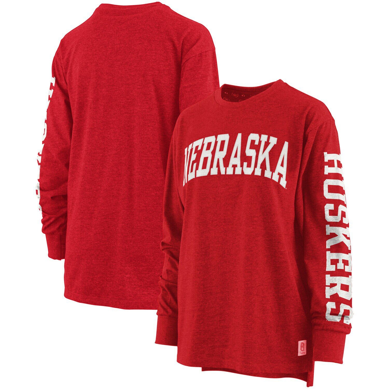 Женская футболка Pressbox Scarlet Nebraska Huskers размера плюс Two-Hit Canyon с длинными рукавами
Женская футболка Pressbox Scarlet Nebraska Huskers размера плюс Two-Hit Canyon с длинными рукавами