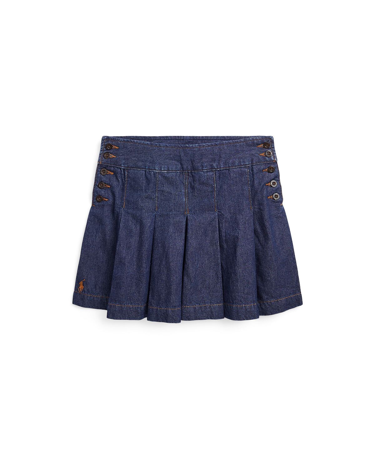 Плиссированная джинсовая юбка из хлопка для больших девочек Polo Ralph Lauren
Плиссированная джинсовая юбка из хлопка для больших девочек Polo Ralph Lauren