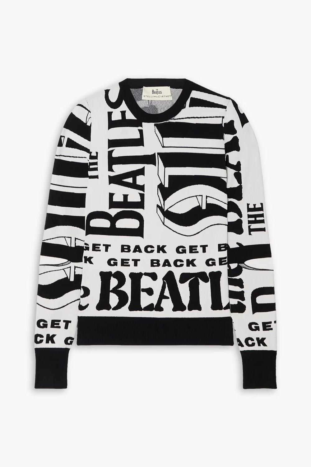 Свитер вязки интарсия с вырезом The Beatles Get Back Stella Mccartney, черный
Свитер вязки интарсия с вырезом The Beatles Get Back Stella Mccartney, черный