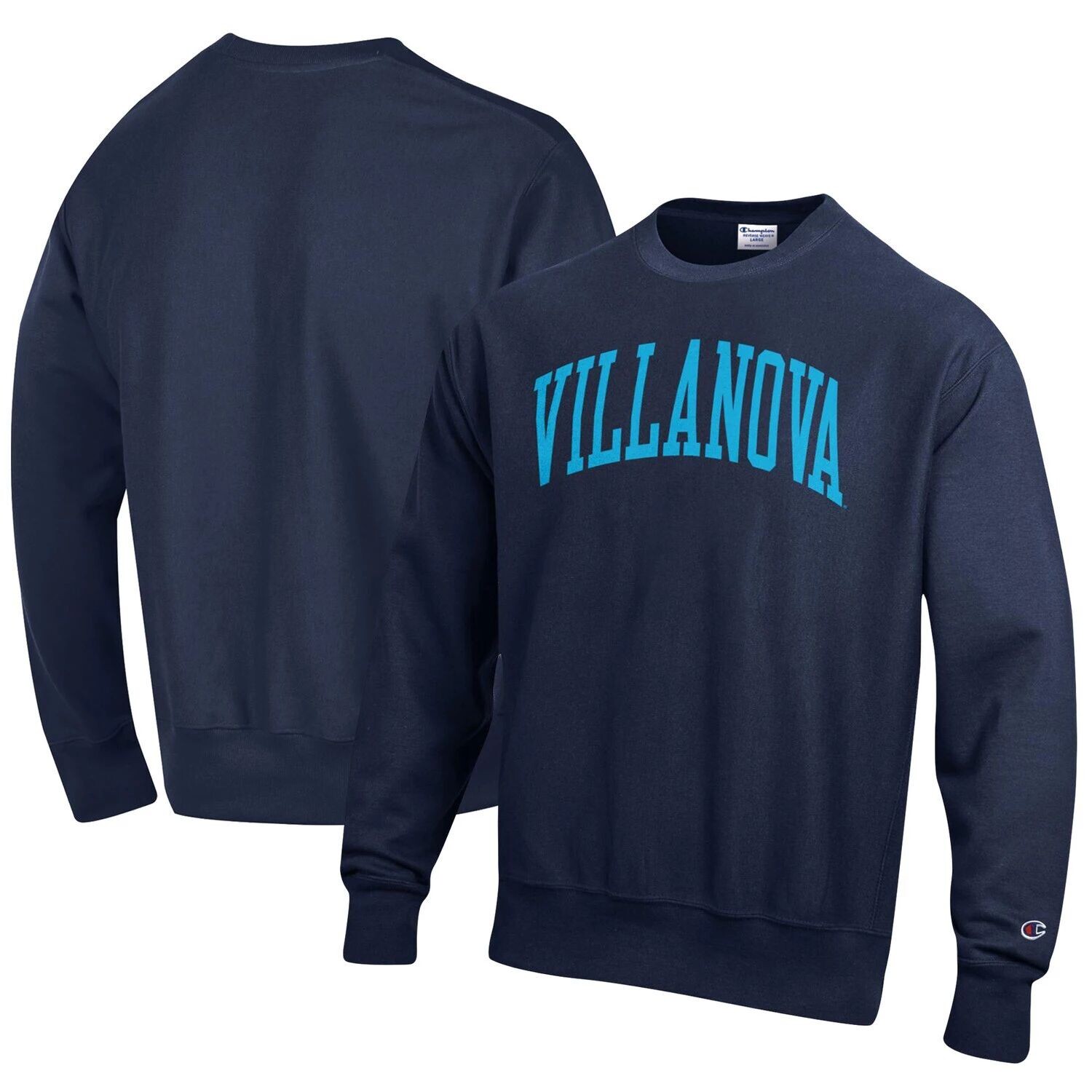 Мужской темно-синий пуловер с принтом Villanova Wildcats Arch обратного переплетения Champion
Мужской темно-синий пуловер с принтом Villanova Wildcats Arch обратного переплетения Champion