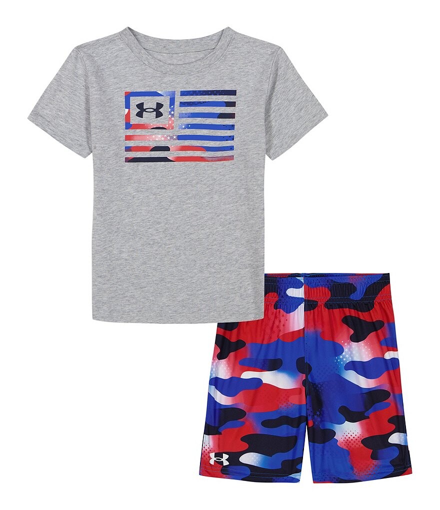 Комплект из камуфляжной футболки и шорт с короткими рукавами и шортами Under Armour Little Boys 2T-7, серый
Комплект из камуфляжной футболки и шорт с короткими рукавами и шортами Under Armour Little Boys 2T-7, серый