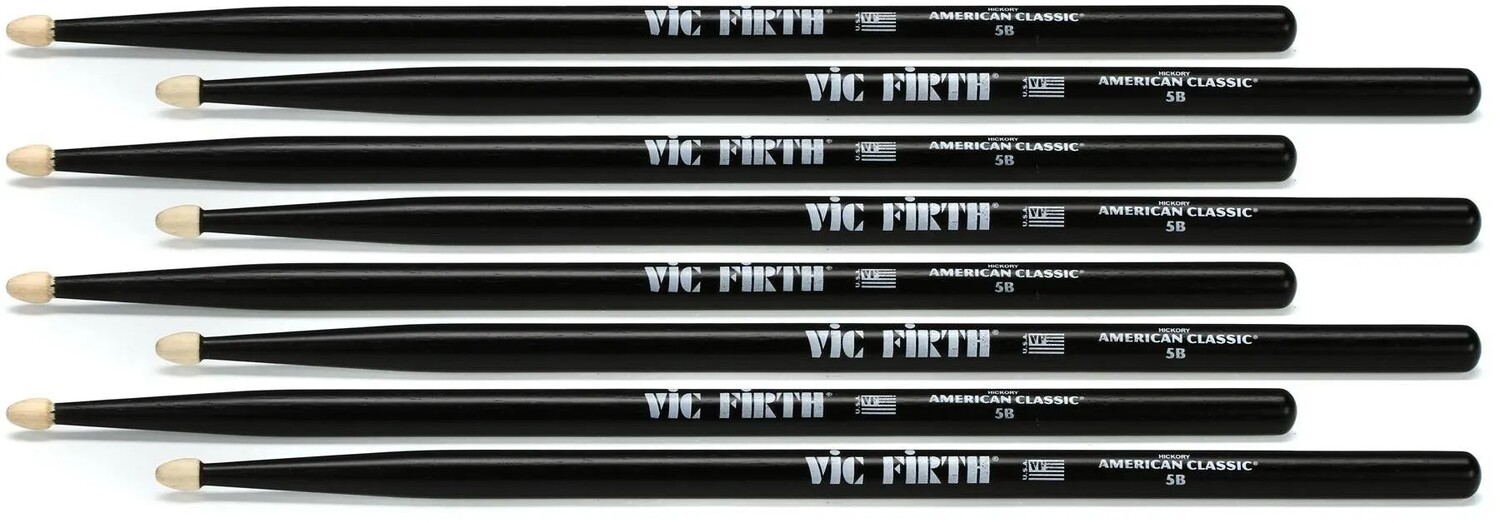 Набор барабанных палочек Vic Firth American Classic 4 for 3 — 5B — деревянный наконечник — черный
Набор барабанных палочек Vic Firth American Classic 4 for 3 — 5B — деревянный наконечник — черный