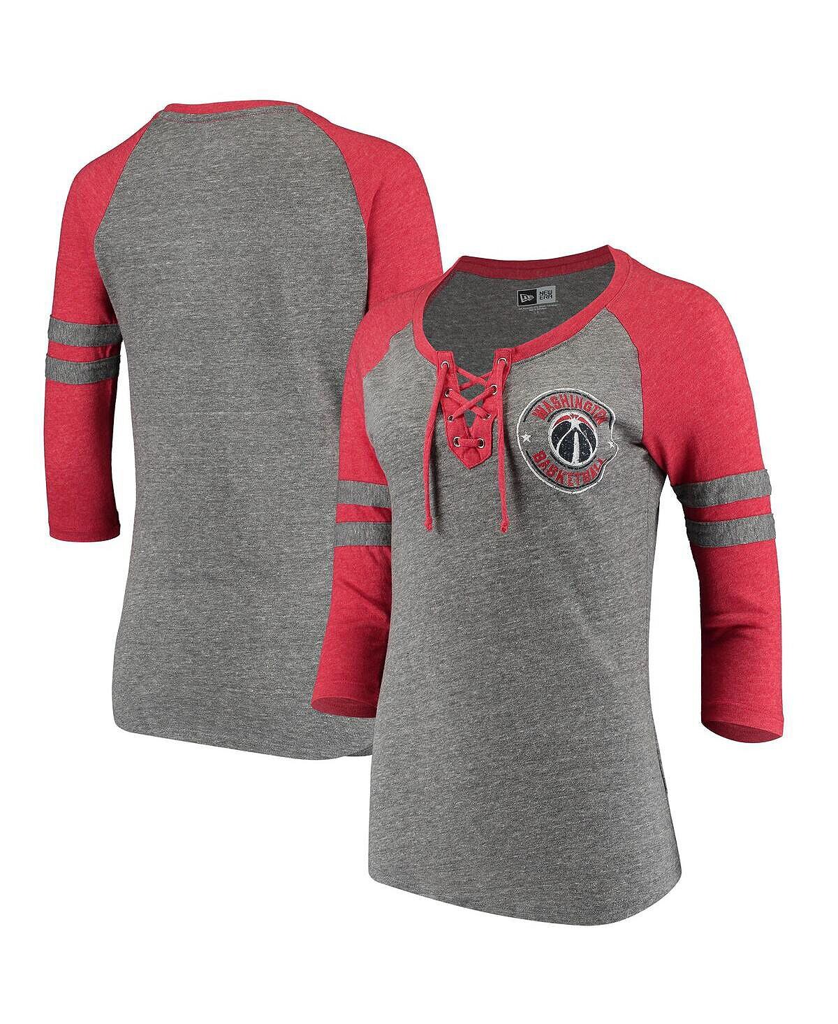 Женская футболка New Era Heathered Grey Washington Wizards Tri-Blend на шнуровке реглан с рукавами 3/4 5th & Ocean
Женская футболка New Era Heathered Grey Washington Wizards Tri-Blend на шнуровке реглан с рукавами 3/4 5th & Ocean