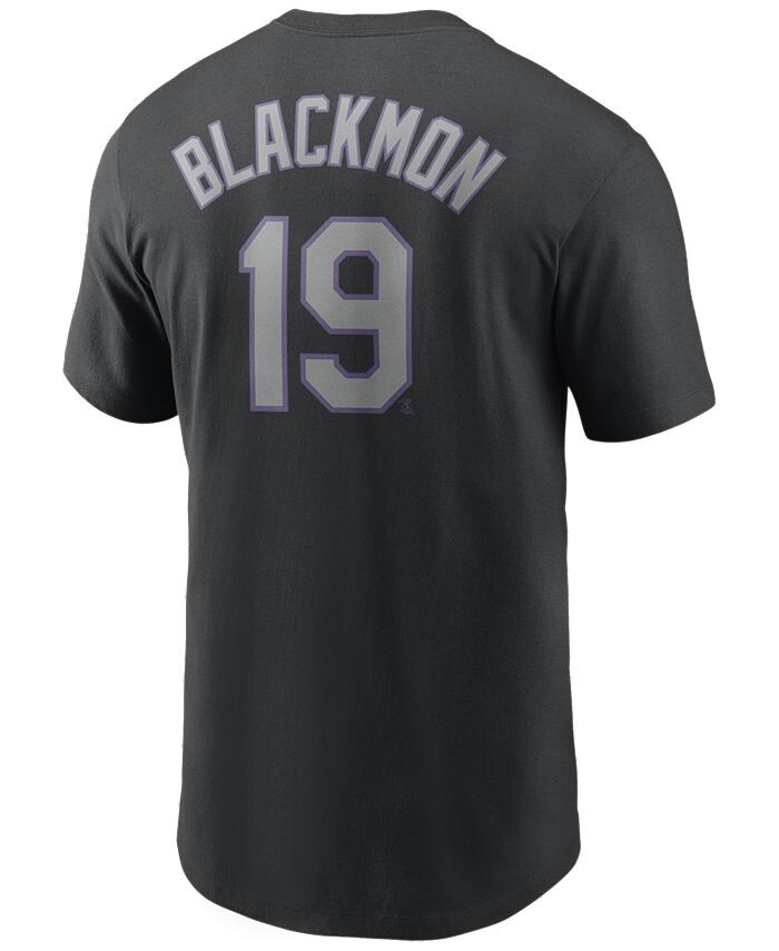 Мужская футболка Charlie Blackmon Colorado Rockies с именем и номером игрока Nike, черный
Мужская футболка Charlie Blackmon Colorado Rockies с именем и номером игрока Nike, черный