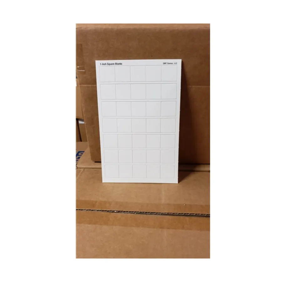 Пустой встречный лист 1 дюйм (белый), Blank Counter Sheets, Counter Trays, Empty Wargame Boxes & Blank Hex Maps (GMT)
Пустой встречный лист 1 дюйм (белый), Blank Counter Sheets, Counter Trays, Empty Wargame Boxes & Blank Hex Maps (GMT)