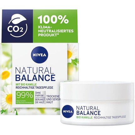 Natural Balance Rich Дневной увлажняющий крем 50 мл с органическим маслом ромашки, жожоба и миндаля для сухой и чувствительной кожи, Nivea
Natural Balance Rich Дневной увлажняющий крем 50 мл с органическим маслом ромашки, жожоба и миндаля для сухой и чувствительной кожи, Nivea