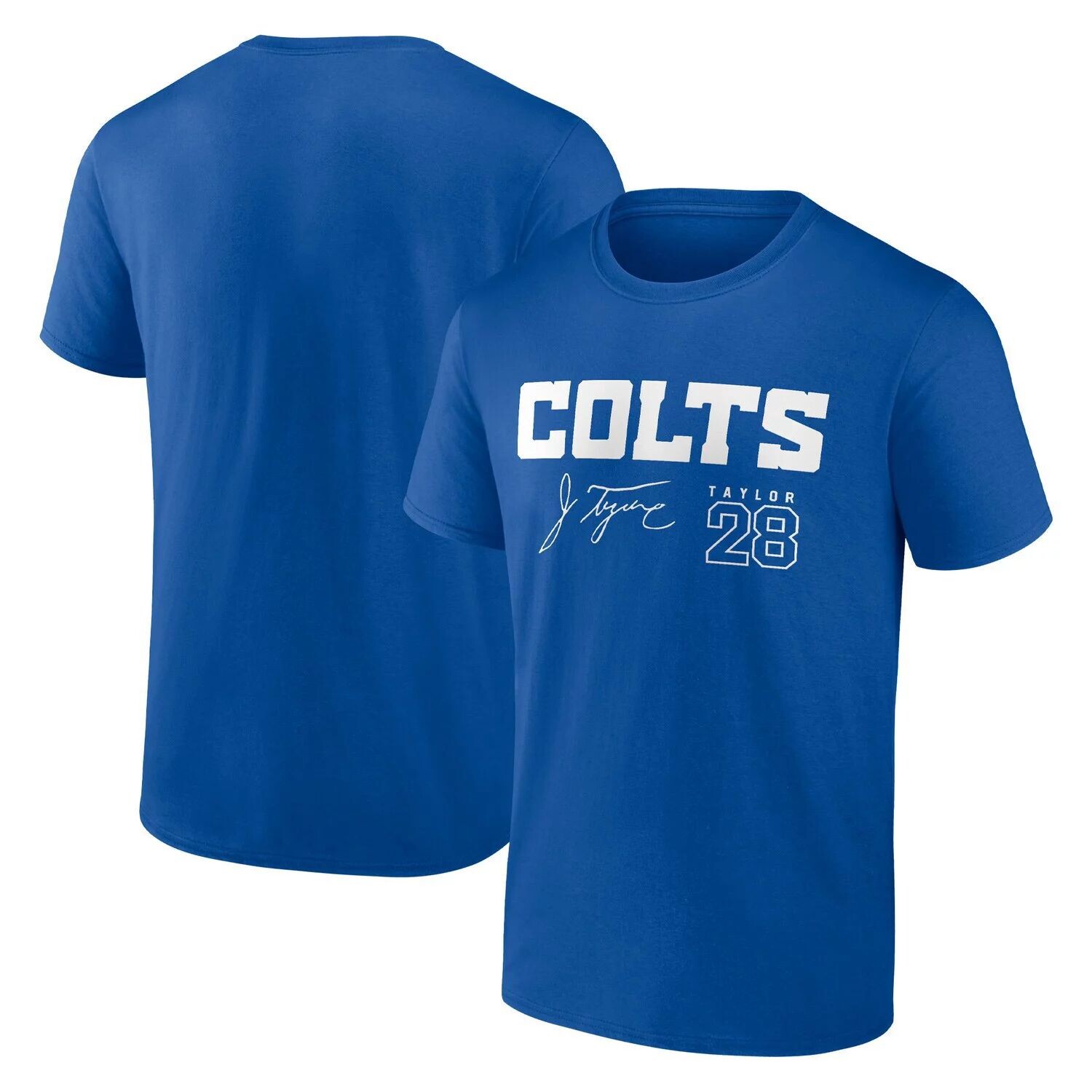 Мужская футболка Fanatics с именем и номером команды Jonathan Taylor Royal Indianapolis Colts
Мужская футболка Fanatics с именем и номером команды Jonathan Taylor Royal Indianapolis Colts