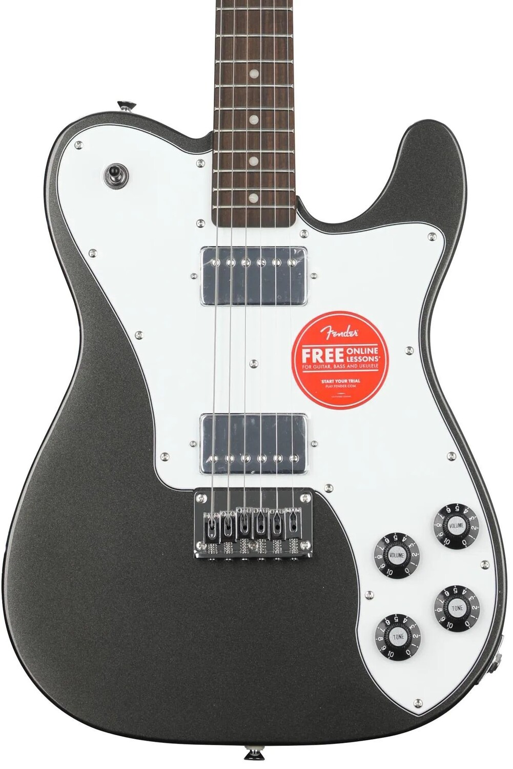 Электрогитара Squier Affinity Series Telecaster Deluxe — темно-серый металлик с лавровой накладкой на гриф
Электрогитара Squier Affinity Series Telecaster Deluxe — темно-серый металлик с лавровой накладкой на гриф