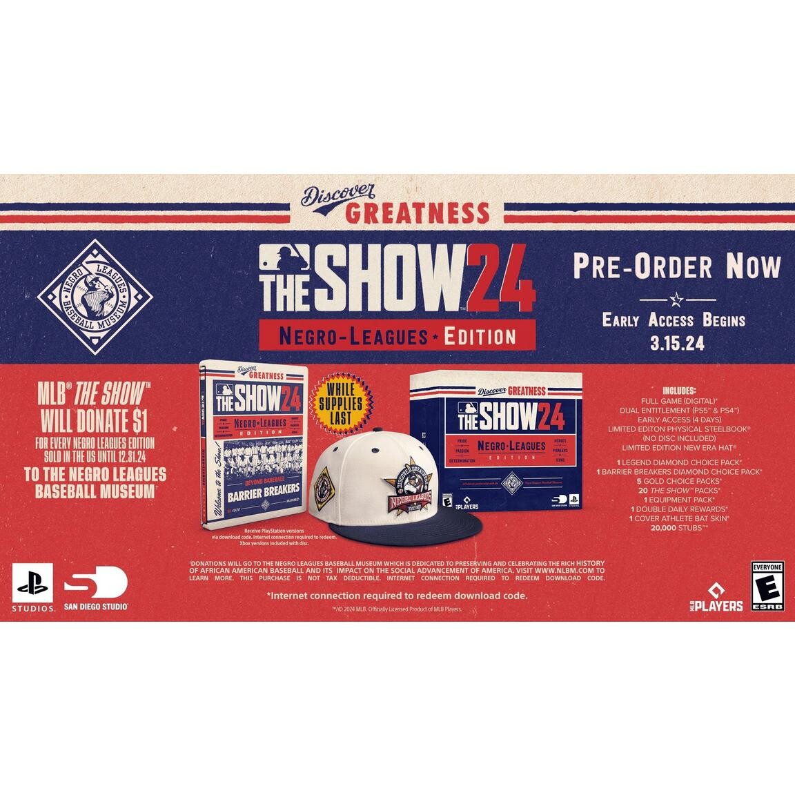 Видеоигра MLB The Show 24: The Negro Leagues Edition- PlayStation 5, PlayStation 4
Видеоигра MLB The Show 24: The Negro Leagues Edition- PlayStation 5, PlayStation 4
