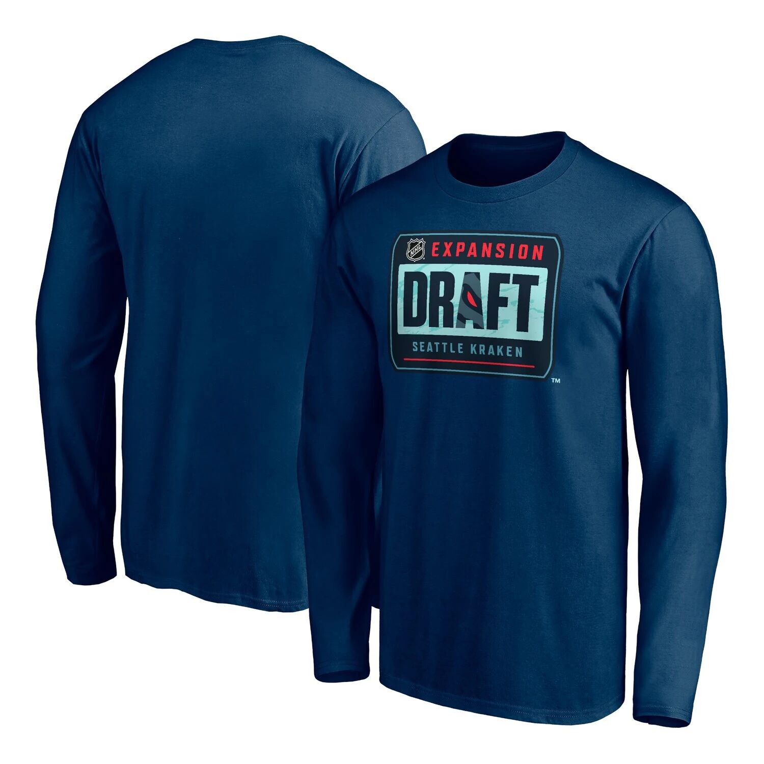 Мужская футболка Fanatics с фирменным логотипом Seattle Kraken 2021 NHL Expansion Draft с длинными рукавами
Мужская футболка Fanatics с фирменным логотипом Seattle Kraken 2021 NHL Expansion Draft с длинными рукавами