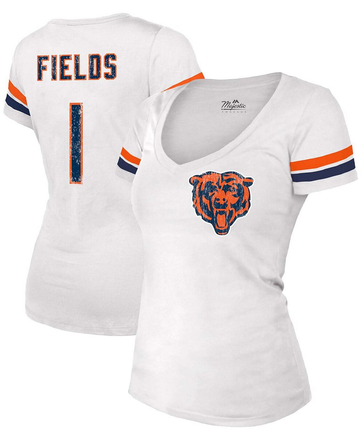Женская футболка Justin Fields White Chicago Bears с именем игрока и номером с v-образным вырезом Fanatics, белый
Женская футболка Justin Fields White Chicago Bears с именем игрока и номером с v-образным вырезом Fanatics, белый