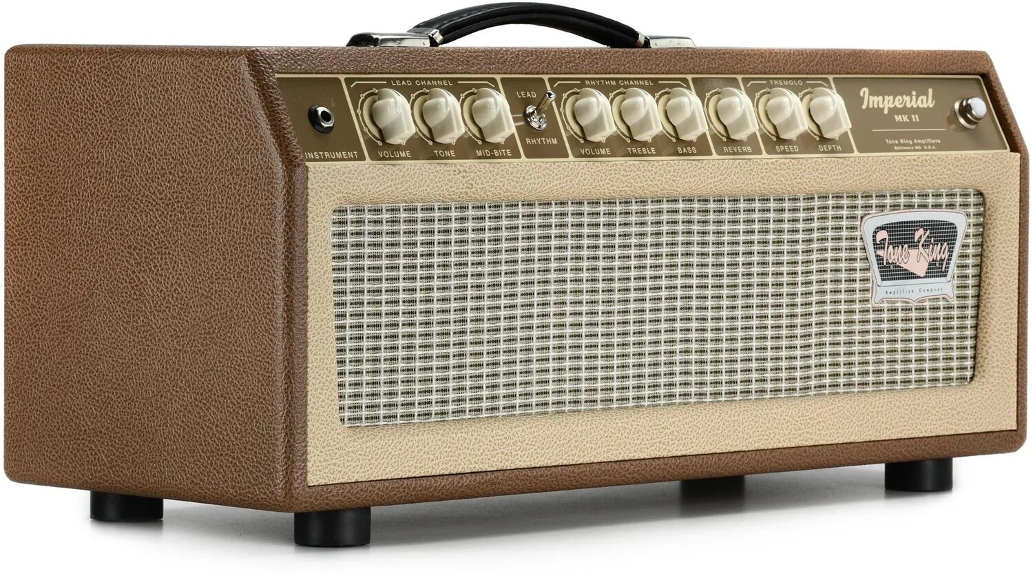 Tone King Imperial Mk II 20-ваттная ламповая головка с аттенюатором и реверберацией — коричневый
Tone King Imperial Mk II 20-ваттная ламповая головка с аттенюатором и реверберацией — коричневый