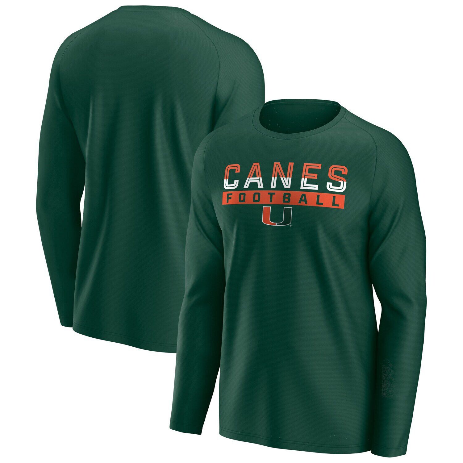 Мужская зеленая футболка с длинным рукавом с логотипом Fanatics Miami Hurricanes Weekend Favorite реглан
Мужская зеленая футболка с длинным рукавом с логотипом Fanatics Miami Hurricanes Weekend Favorite реглан