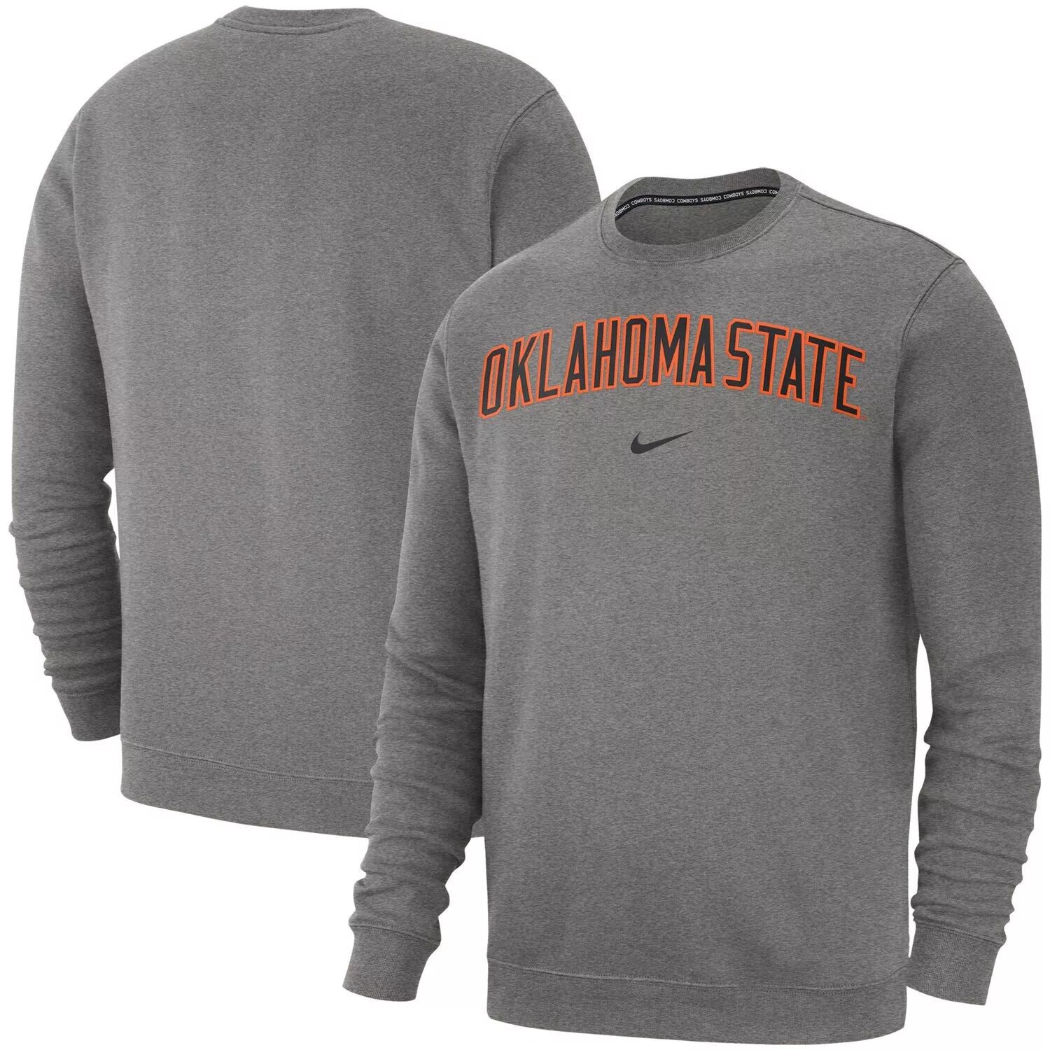 Мужской флисовый пуловер с аркой Nike Heathered Grey Oklahoma State Cowboys Club Толстовка
Мужской флисовый пуловер с аркой Nike Heathered Grey Oklahoma State Cowboys Club Толстовка