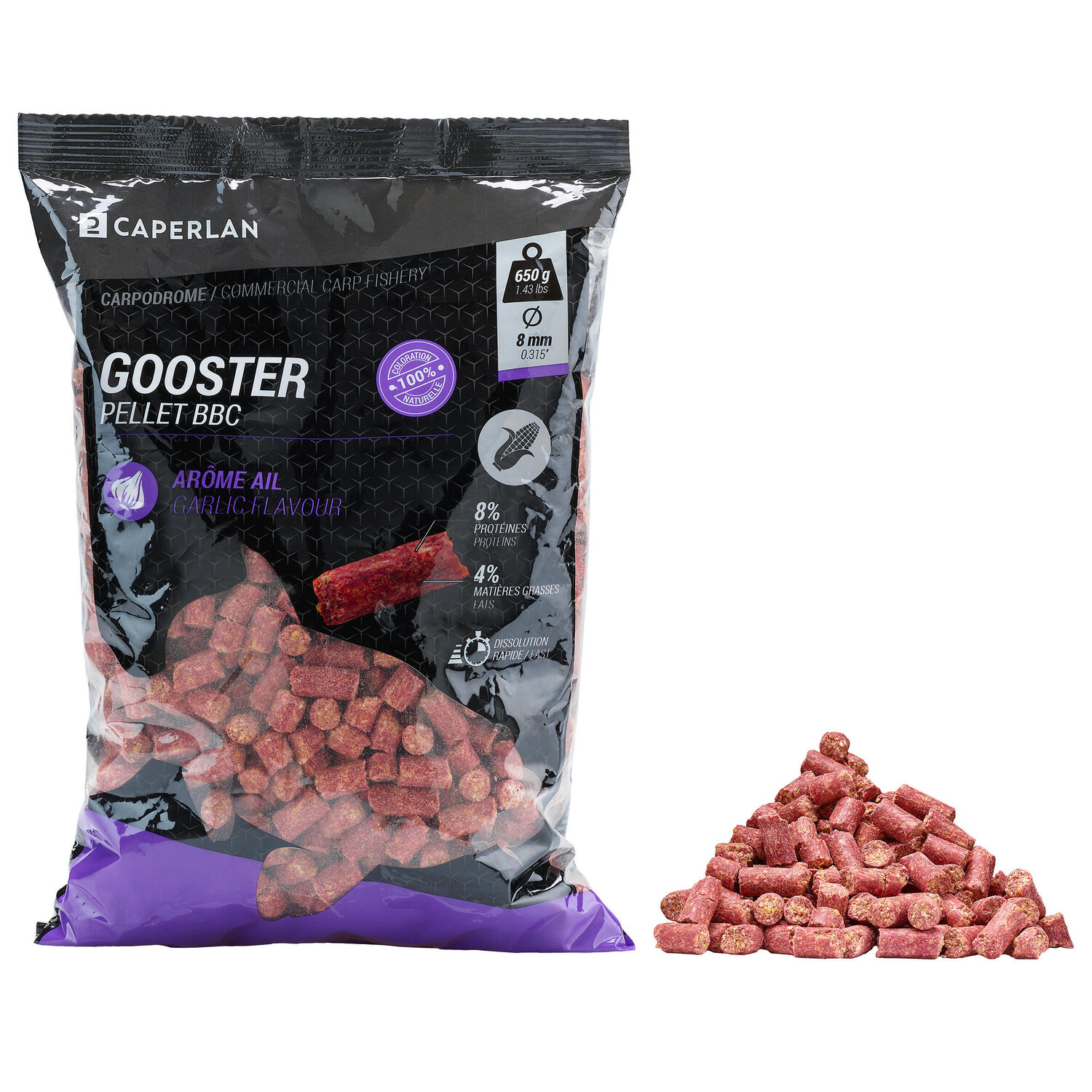 Гранулы для прикормки Gooster baby corn чесночно-фиолетовый 8 мм 0,65 кг CAPERLAN
Гранулы для прикормки Gooster baby corn чесночно-фиолетовый 8 мм 0,65 кг CAPERLAN