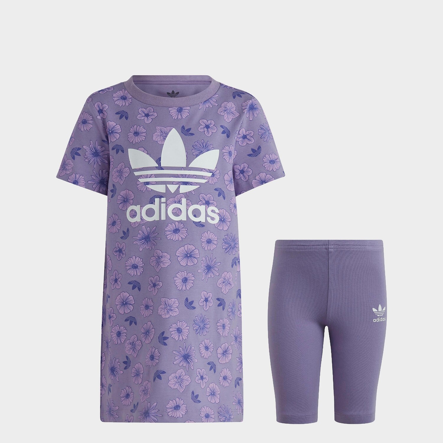 Комплект из платья и леггинсов с цветочным принтом adidas Originals для девочек Little Kids, фиолетовый
Комплект из платья и леггинсов с цветочным принтом adidas Originals для девочек Little Kids, фиолетовый