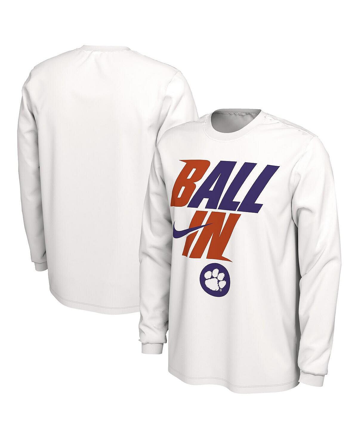 Мужская белая футболка с длинным рукавом clemson tigers ball in bench Nike, белый
Мужская белая футболка с длинным рукавом clemson tigers ball in bench Nike, белый