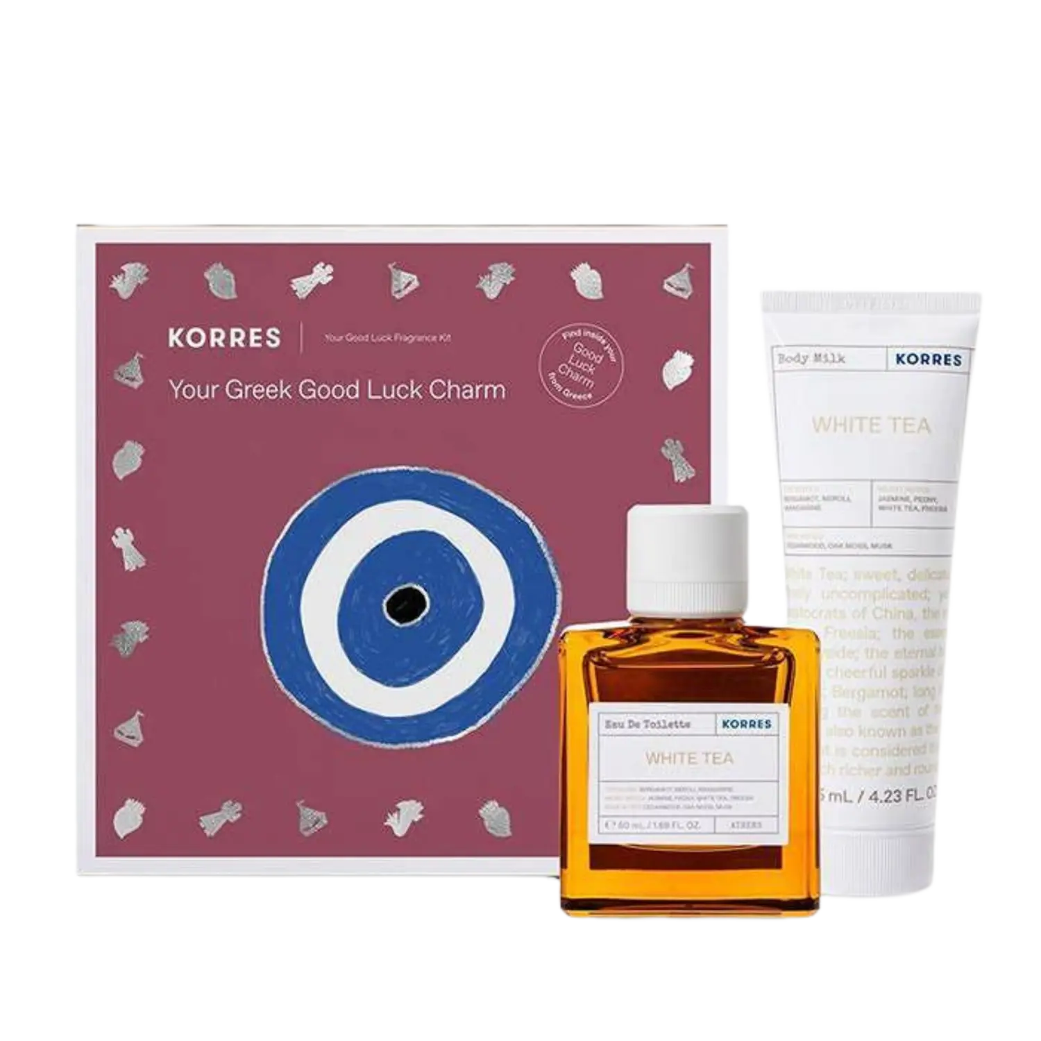 Korres White Tea набор: туалетная вода женская, 50 мл + гель для душа, 250 мл + браслет, 1 шт.
Korres White Tea набор: туалетная вода женская, 50 мл + гель для душа, 250 мл + браслет, 1 шт.