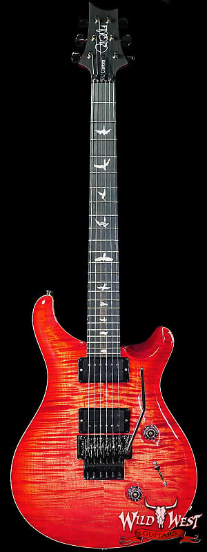 Paul Reed Smith PRS Wood Library 10 Top Custom 24 Floyd Rose Ebony Fingerboard Stained Flame Maple Neck Blood Orange
Paul Reed Smith PRS Wood Library 10 Top Custom 24 Floyd Rose Ebony Fingerboard Stained Flame Maple Neck Blood Orange