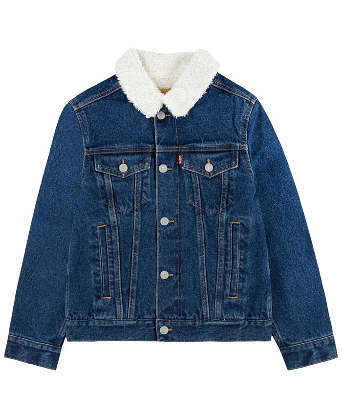 Куртка с длинными рукавами из шерпы Trucker для маленьких мальчиков Levi's, синий
Куртка с длинными рукавами из шерпы Trucker для маленьких мальчиков Levi's, синий