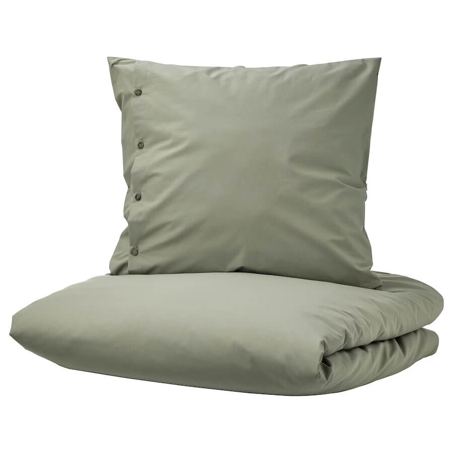 Комплект постельного белья Ikea Krakrismott, 2 предмета, 155x220/80x80 см, зеленовато-серый
Комплект постельного белья Ikea Krakrismott, 2 предмета, 155x220/80x80 см, зеленовато-серый