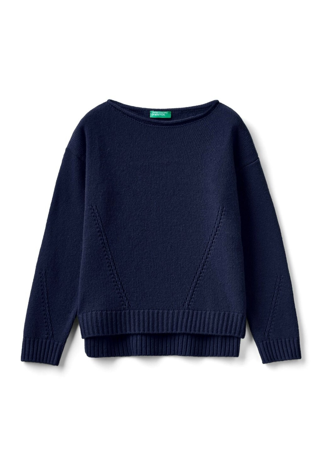 Свитер С Игривой СТРОЧКОЙ United Colors of Benetton, синий 
Свитер С Игривой СТРОЧКОЙ United Colors of Benetton, синий