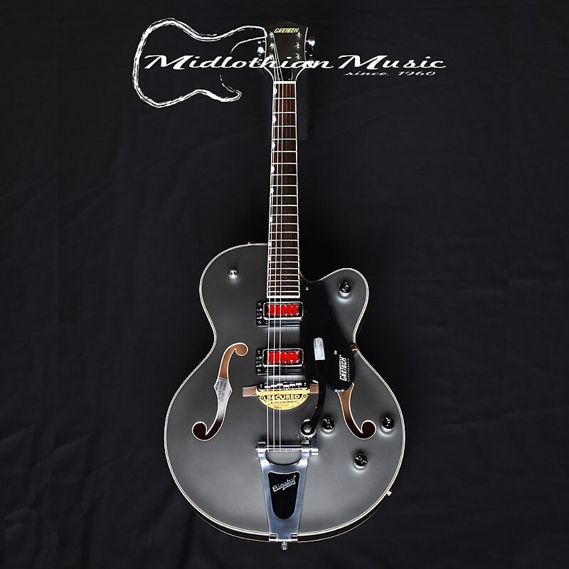 Gretsch G5410T Electromatic "Rat Rod" Полый корпус Single Cut с Bigsby - матовый фантомный металлик
Gretsch G5410T Electromatic "Rat Rod" Полый корпус Single Cut с Bigsby - матовый фантомный металлик