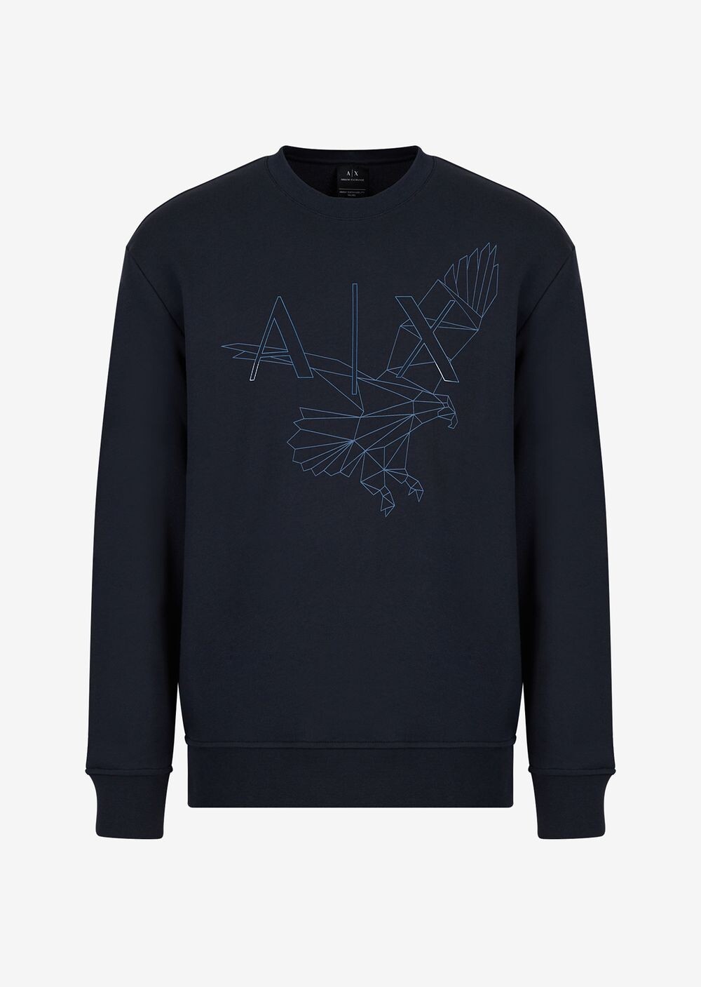 Толстовка из органического хлопка с круглым вырезом и логотипом в виде орла Armani Exchange, синий
Толстовка из органического хлопка с круглым вырезом и логотипом в виде орла Armani Exchange, синий