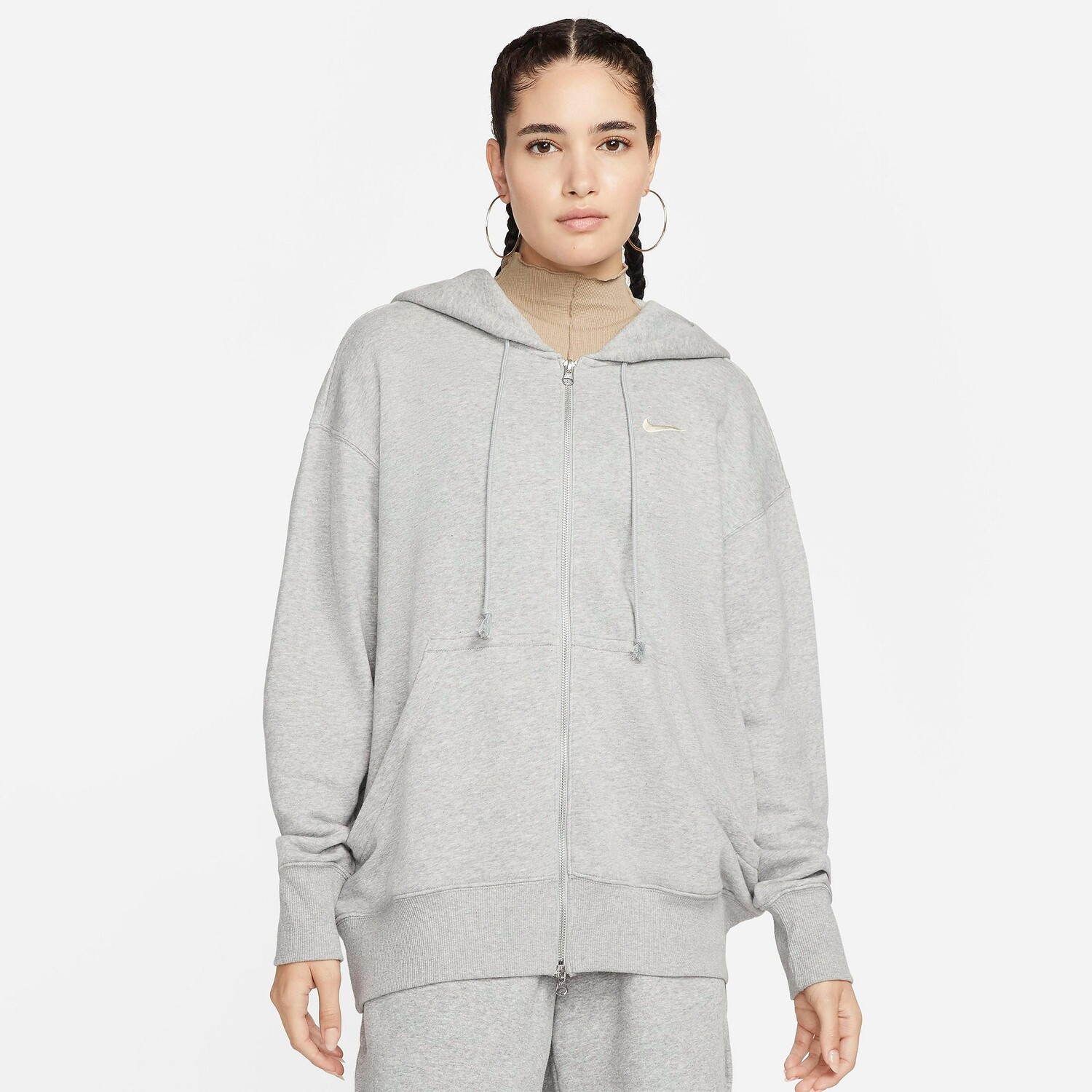 Женская толстовка Nike Sportswear Phoenix Fleece Oversized с молнией во всю длину, серый
Женская толстовка Nike Sportswear Phoenix Fleece Oversized с молнией во всю длину, серый