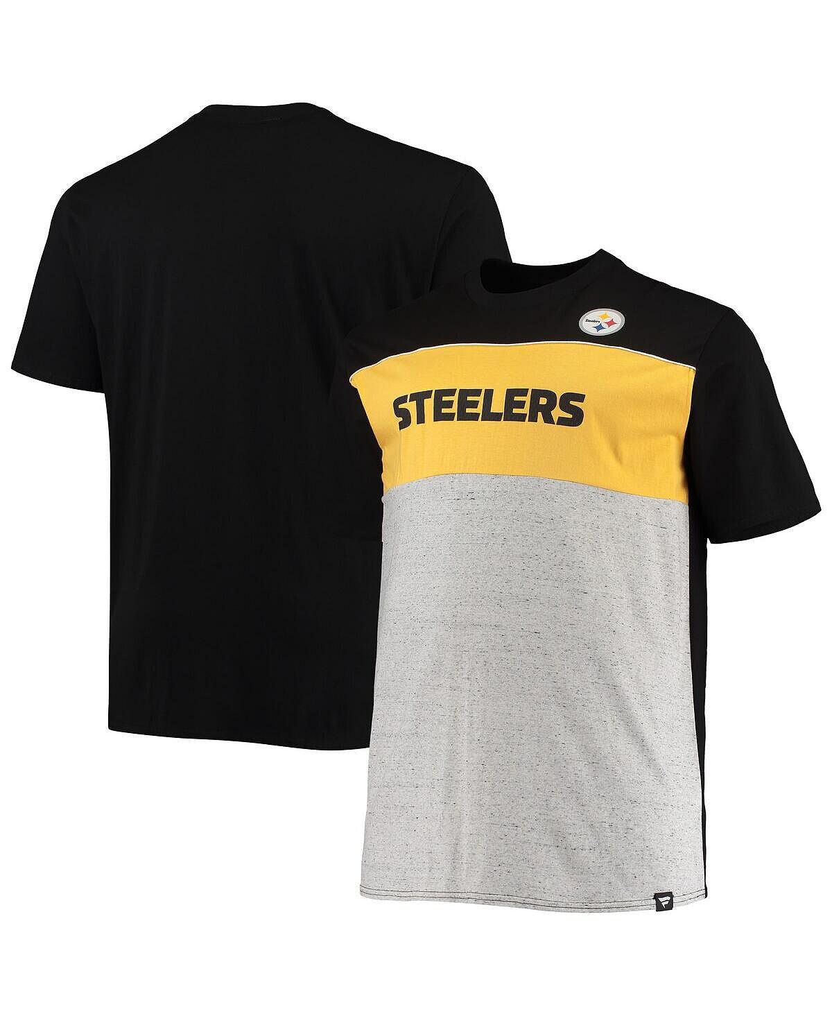 Мужская черная, меланжевая серая футболка pittsburgh steelers big & tall color block Fanatics, мульти
Мужская черная, меланжевая серая футболка pittsburgh steelers big & tall color block Fanatics, мульти