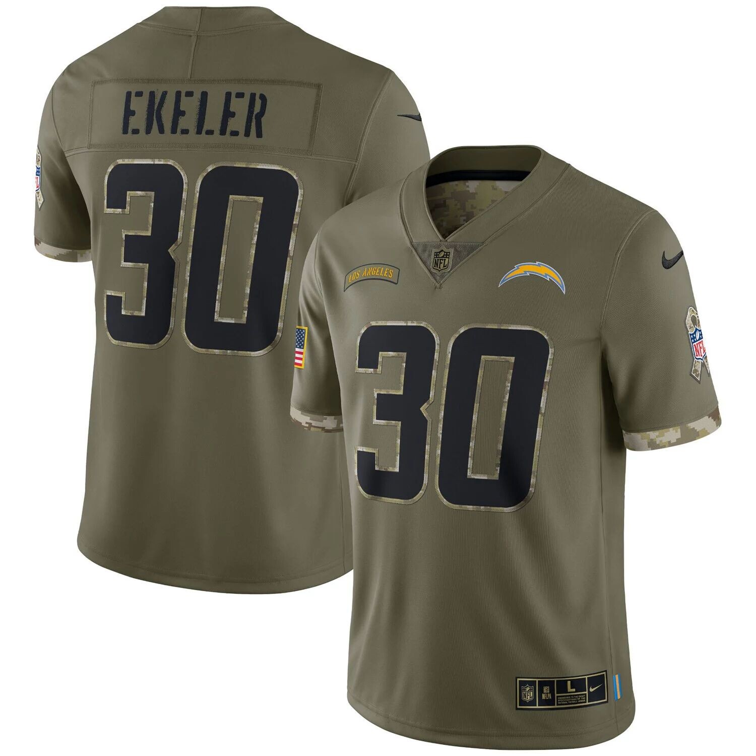 Мужское джерси Austin Ekeler Olive Los Angeles Chargers 2022 Salute To Service Limited Nike
Мужское джерси Austin Ekeler Olive Los Angeles Chargers 2022 Salute To Service Limited Nike