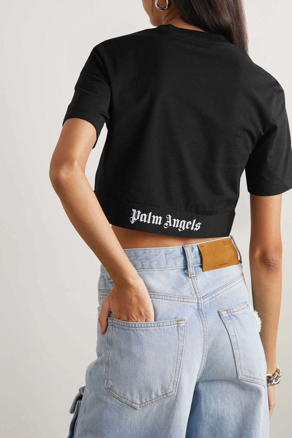 PALM ANGELS Укороченный топ из эластичного хлопкового джерси с отделкой логотипом, черный
PALM ANGELS Укороченный топ из эластичного хлопкового джерси с отделкой логотипом, черный