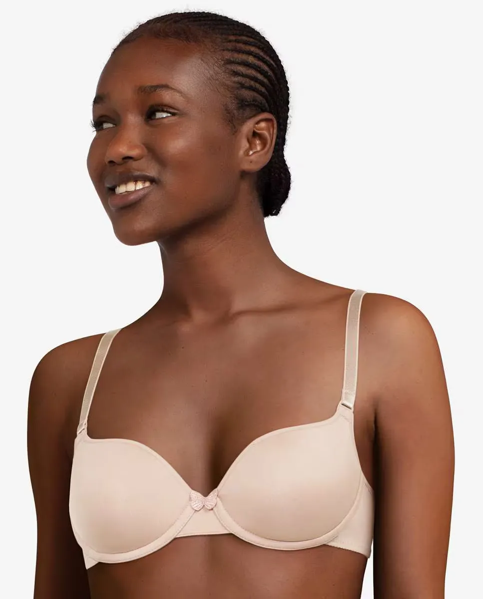 Мисс Джой однотонный бюстгальтер на косточках с многопозиционными бретелями Passionata, цвет Nude