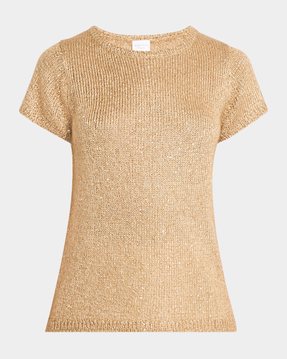 Кашемировая футболка с короткими рукавами и пайетками Neiman Marcus Cashmere Collection, золотой
Кашемировая футболка с короткими рукавами и пайетками Neiman Marcus Cashmere Collection, золотой