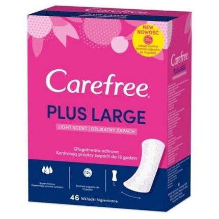 Прокладки для трусов Carefree Plus, большие с легким ароматом, 46 шт. Johnson & Johnson
Прокладки для трусов Carefree Plus, большие с легким ароматом, 46 шт. Johnson & Johnson