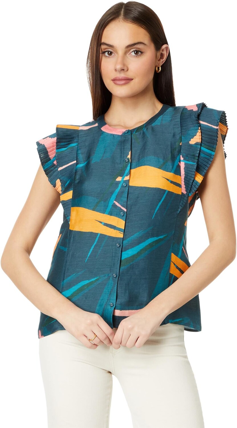 Топ Vineyard Vines Flutter Sleeve Pintuck Top, цвет Tropical Abstract - Mallard Blue
Топ Vineyard Vines Flutter Sleeve Pintuck Top, цвет Tropical Abstract - Mallard Blue