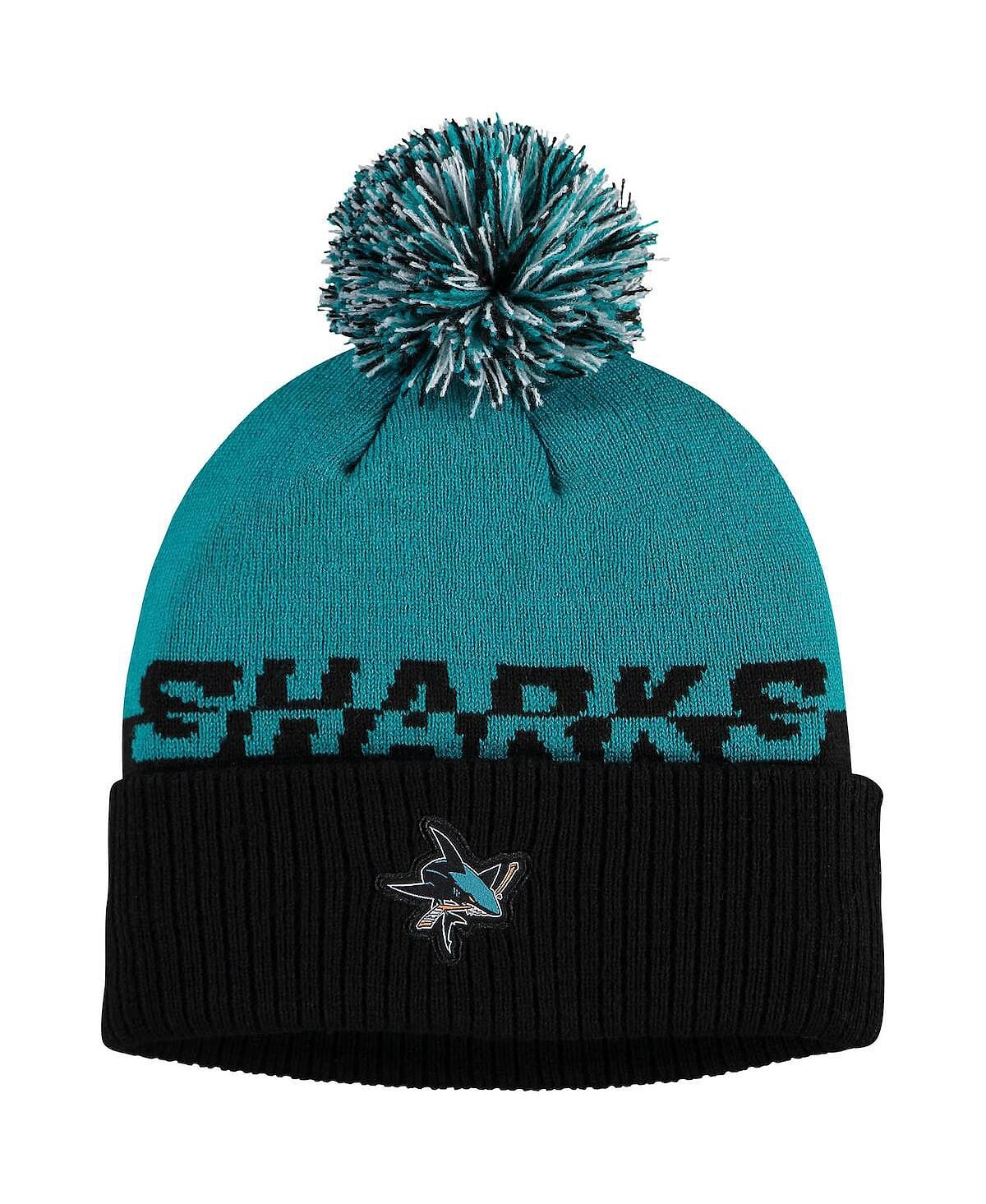 Мужская черная, бирюзовая вязаная шапка San Jose Sharks Cold.Rdy с манжетами и помпоном adidas
Мужская черная, бирюзовая вязаная шапка San Jose Sharks Cold.Rdy с манжетами и помпоном adidas
