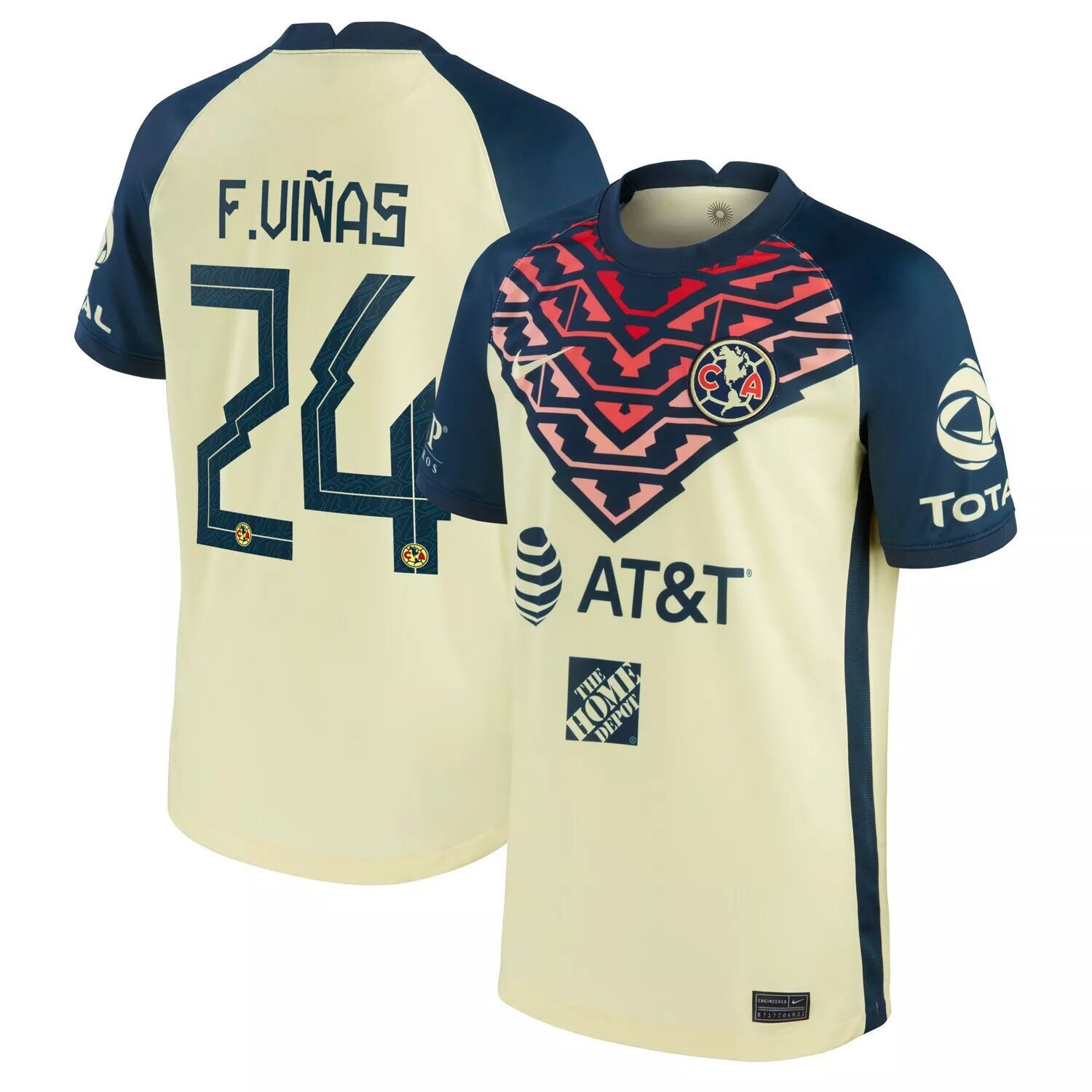 Молодежная футболка Nike Federico Viñas Yellow Club America 2021/22 Home Breathe Stadium Реплика игрока Nike
Молодежная футболка Nike Federico Viñas Yellow Club America 2021/22 Home Breathe Stadium Реплика игрока Nike