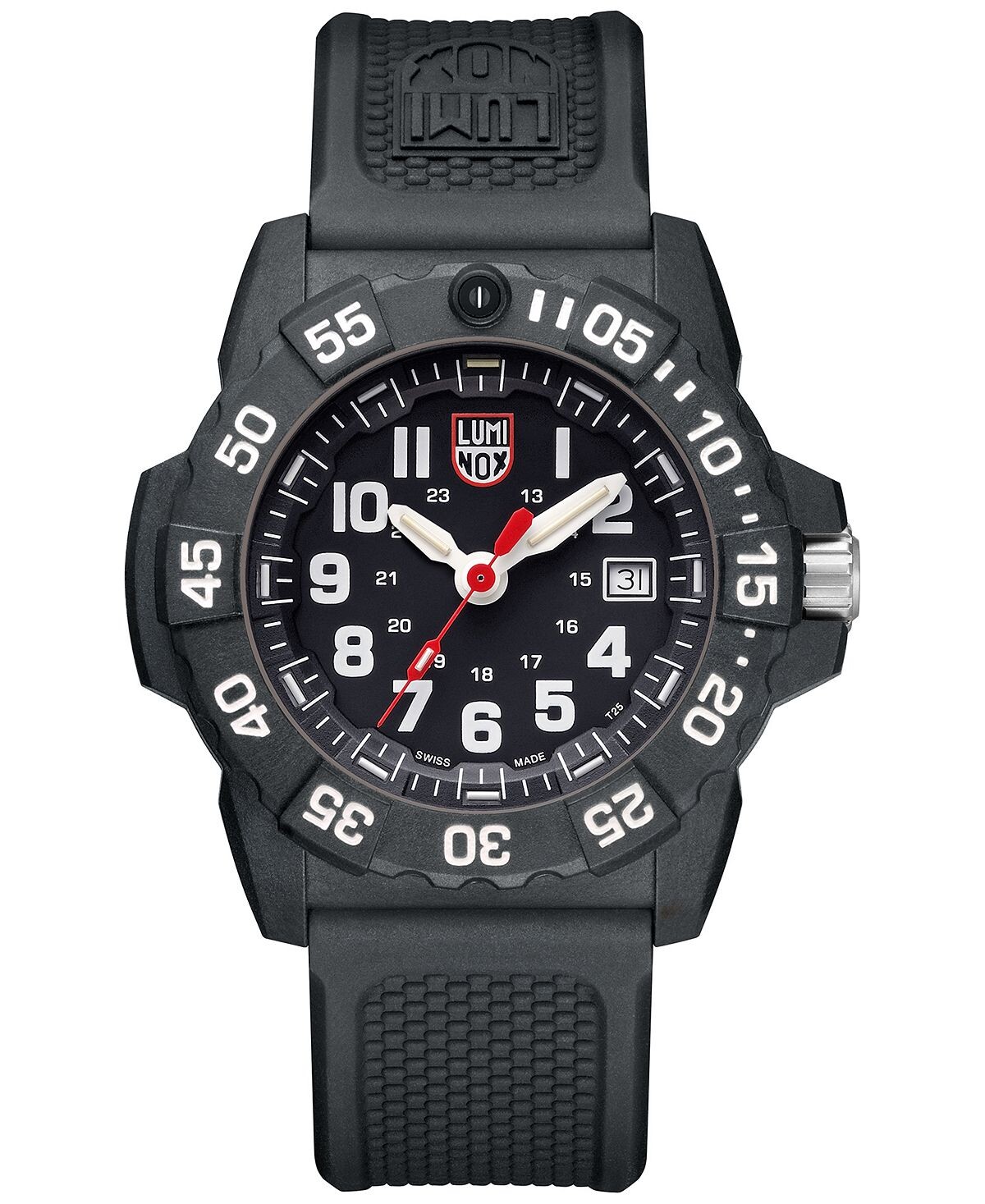 Мужские часы Swiss Navy Seal Military Dive с черным каучуковым ремешком, 45 мм Luminox
Мужские часы Swiss Navy Seal Military Dive с черным каучуковым ремешком, 45 мм Luminox