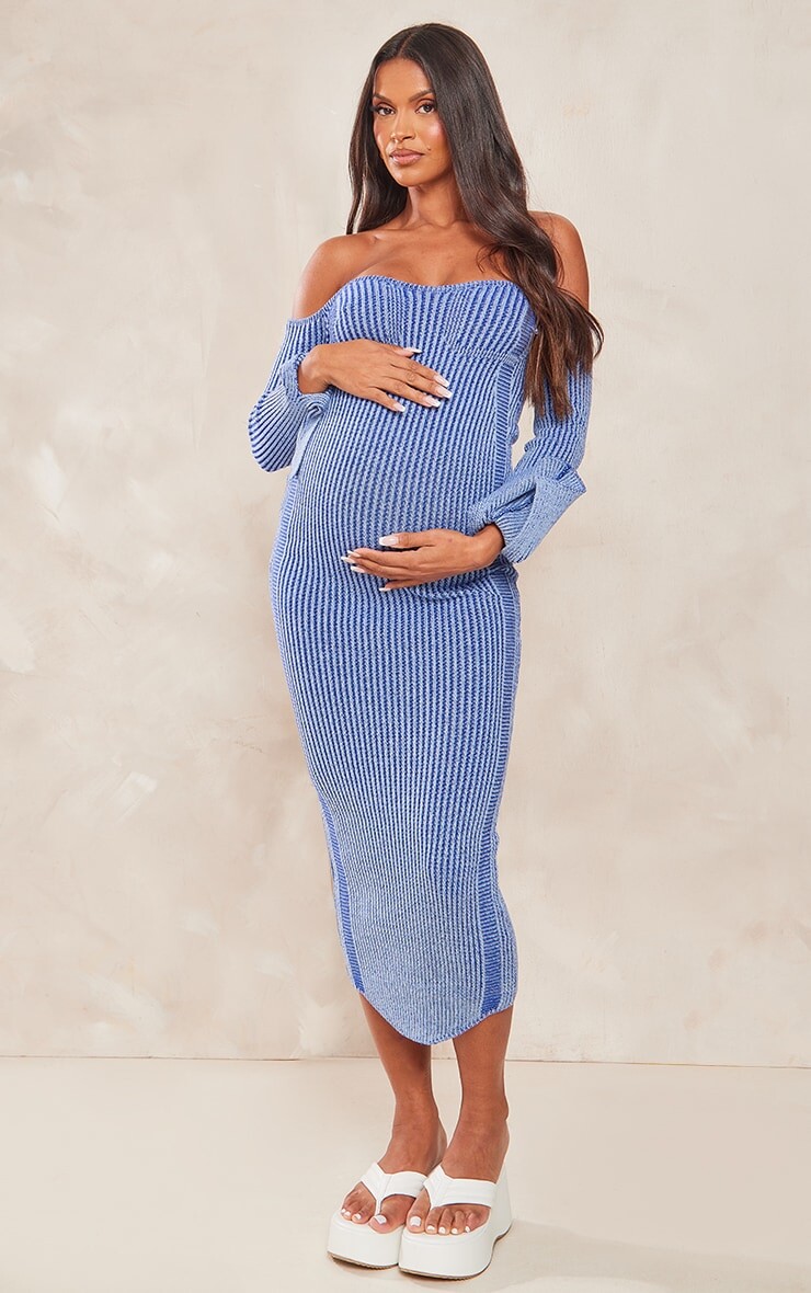 PrettyLittleThing Синее вязаное платье мидакси контрастного цвета с открытыми плечами для беременных, Синий
PrettyLittleThing Синее вязаное платье мидакси контрастного цвета с открытыми плечами для беременных, Синий
