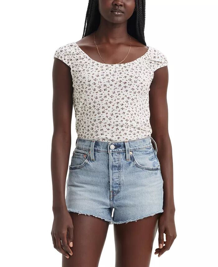 Женский хлопковый топ с короткими рукавами Lucille с круглым вырезом Levi's, мультиколор
Женский хлопковый топ с короткими рукавами Lucille с круглым вырезом Levi's, мультиколор
