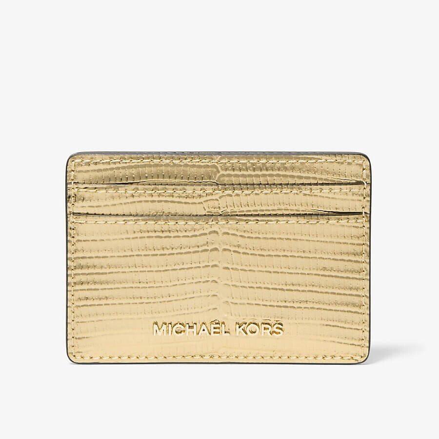 Визитница Michael Michael Kors Jet Set Metallic Lizard Embossed Leather, золотистый
Визитница Michael Michael Kors Jet Set Metallic Lizard Embossed Leather, золотистый