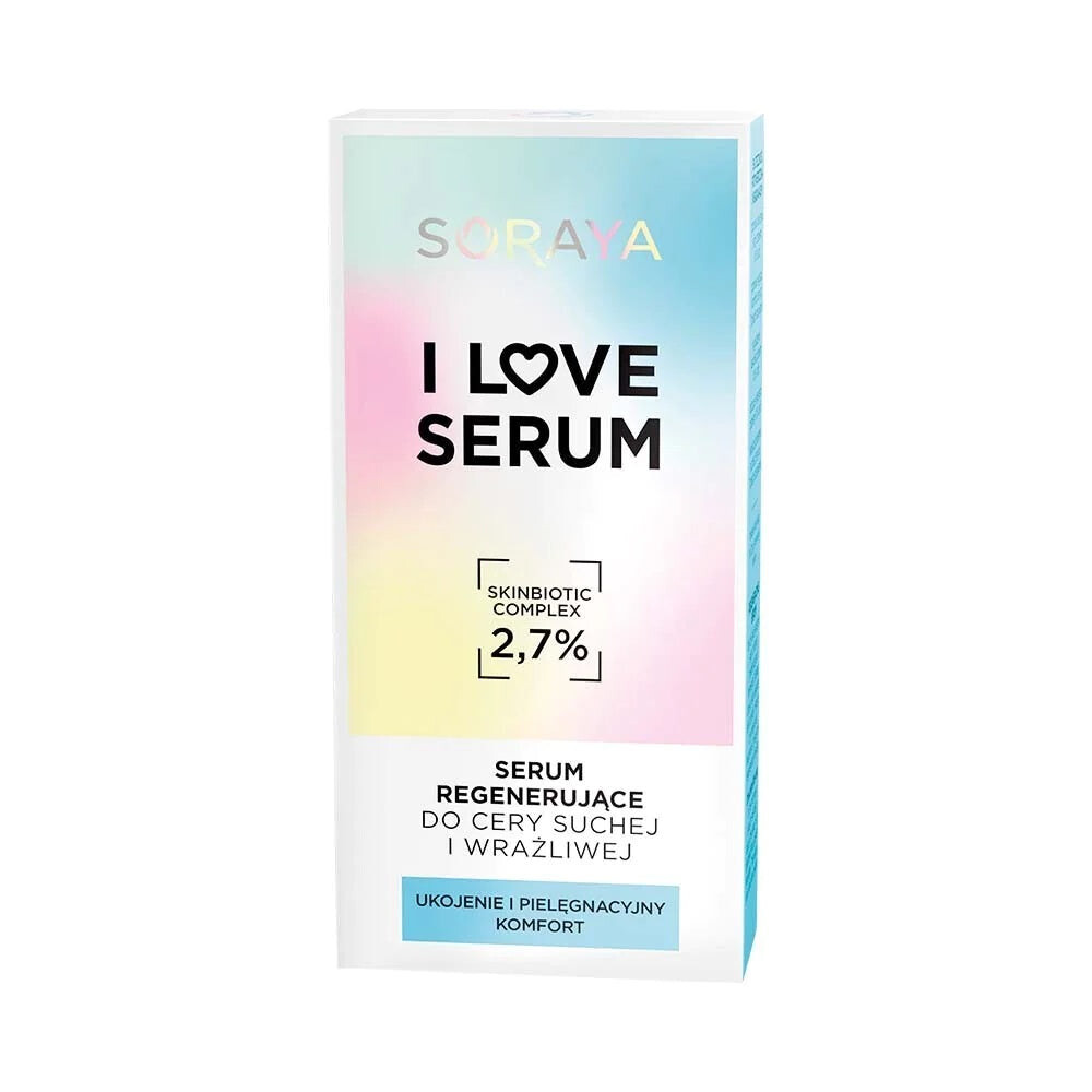 Soraya I Love Serum регенерирующая сыворотка для сухой и чувствительной кожи 30мл
Soraya I Love Serum регенерирующая сыворотка для сухой и чувствительной кожи 30мл