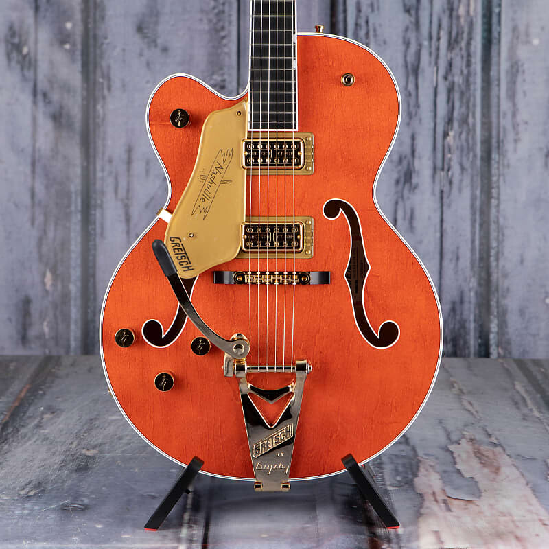 Gretsch G6120TG-LH Players Edition Nashville Hollowbody со струнами Bigsby и золотой фурнитурой для левшей, оранжевое пятно G6120TG-LH Players Edition Nashville Hollowbody W/ String-Thru Bigsby And Gold Hardware Left-Handed,
Gretsch G6120TG-LH Players Edition Nashville Hollowbody со струнами Bigsby и золотой фурнитурой для левшей, оранжевое пятно G6120TG-LH Players Edition Nashville Hollowbody W/ String-Thru Bigsby And Gold Hardware Left-Handed,