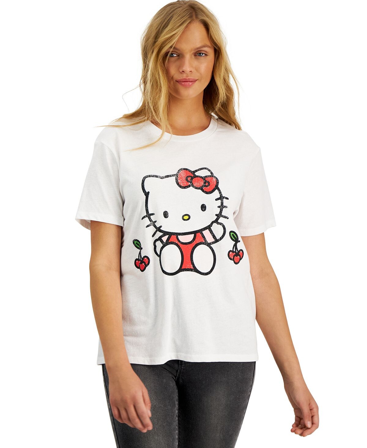 Футболка для юниоров с круглым вырезом cherries-hello-kitty-graphic Love Tribe, белый
Футболка для юниоров с круглым вырезом cherries-hello-kitty-graphic Love Tribe, белый