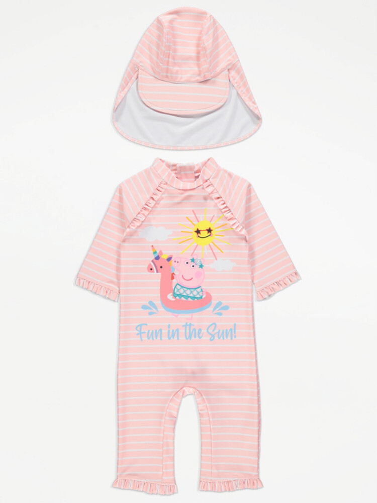 Розовый купальник All In One Sunsafe «Свинка Пеппа» и шляпа Keppi George., розовый
Розовый купальник All In One Sunsafe «Свинка Пеппа» и шляпа Keppi George., розовый